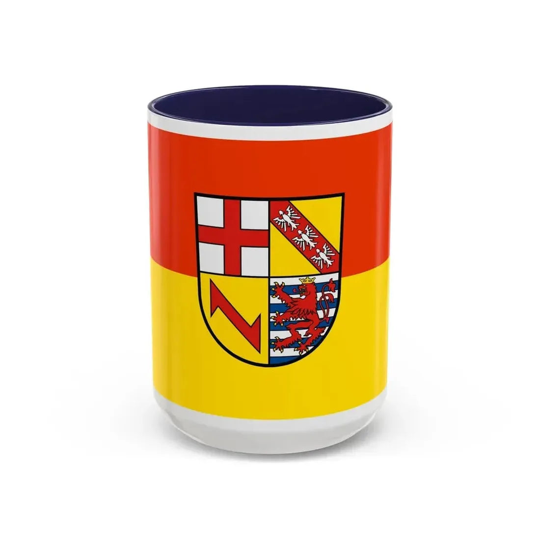 Flag of Merzig Wadern Germany - Accent Coffee Mug 15oz Navy - Go Mug Yourself