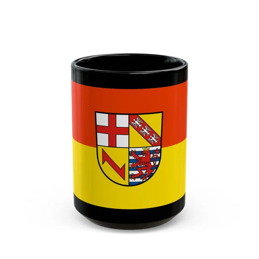 Flag of Merzig Wadern Germany - Black Coffee Mug-15oz-Go Mug Yourself