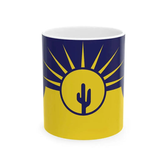 Flag of Mesa Arizona (United States) White Coffee Mug 11oz - Go Mug Yourself