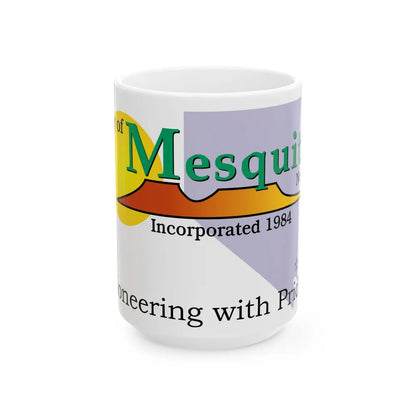 Flag of Mesquite Nevada (United States) White Coffee Mug 15oz - Go Mug Yourself