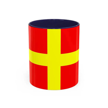 Flag of Messina Italy - Accent Coffee Mug 11oz Navy - Go Mug Yourself