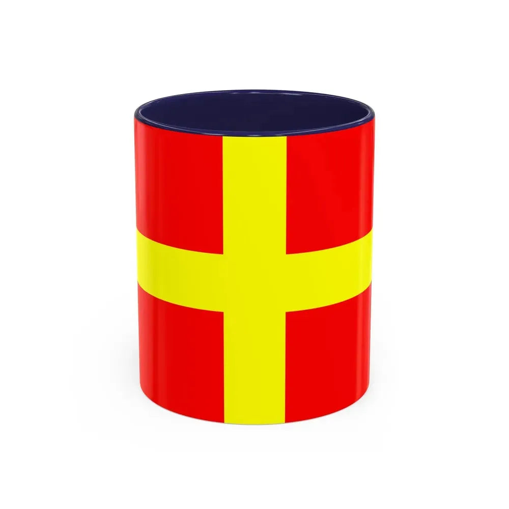 Flag of Messina Italy - Accent Coffee Mug 11oz Navy - Go Mug Yourself