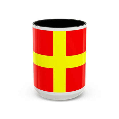 Flag of Messina Italy - Accent Coffee Mug 15oz Black - Go Mug Yourself