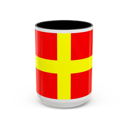 Flag of Messina Italy - Accent Coffee Mug 15oz Black - Go Mug Yourself