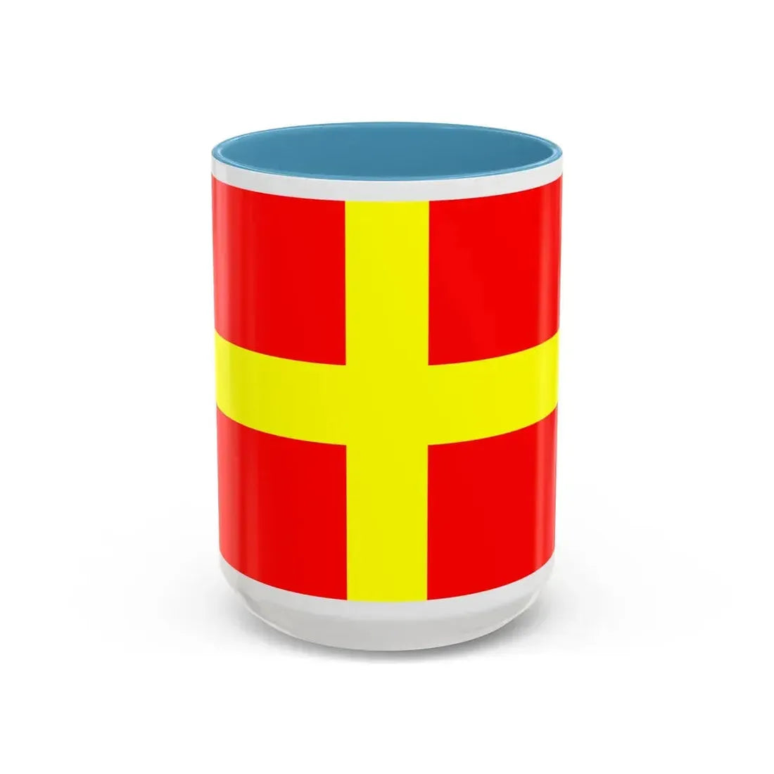 Flag of Messina Italy - Accent Coffee Mug 15oz Light Blue - Go Mug Yourself