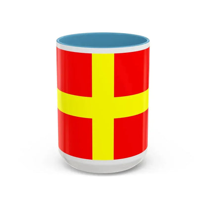 Flag of Messina Italy - Accent Coffee Mug 15oz Light Blue - Go Mug Yourself