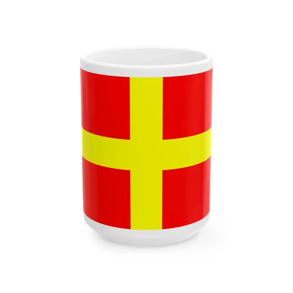 Flag of Messina Italy - White Coffee Mug 15oz - Go Mug Yourself