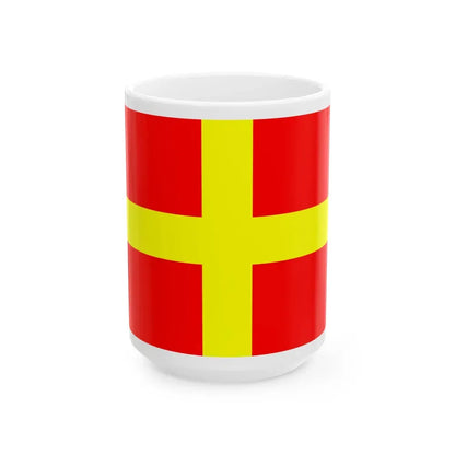 Flag of Messina Italy - White Coffee Mug 15oz - Go Mug Yourself