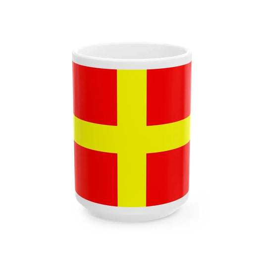 Flag of Messina Italy - White Coffee Mug 15oz - Go Mug Yourself