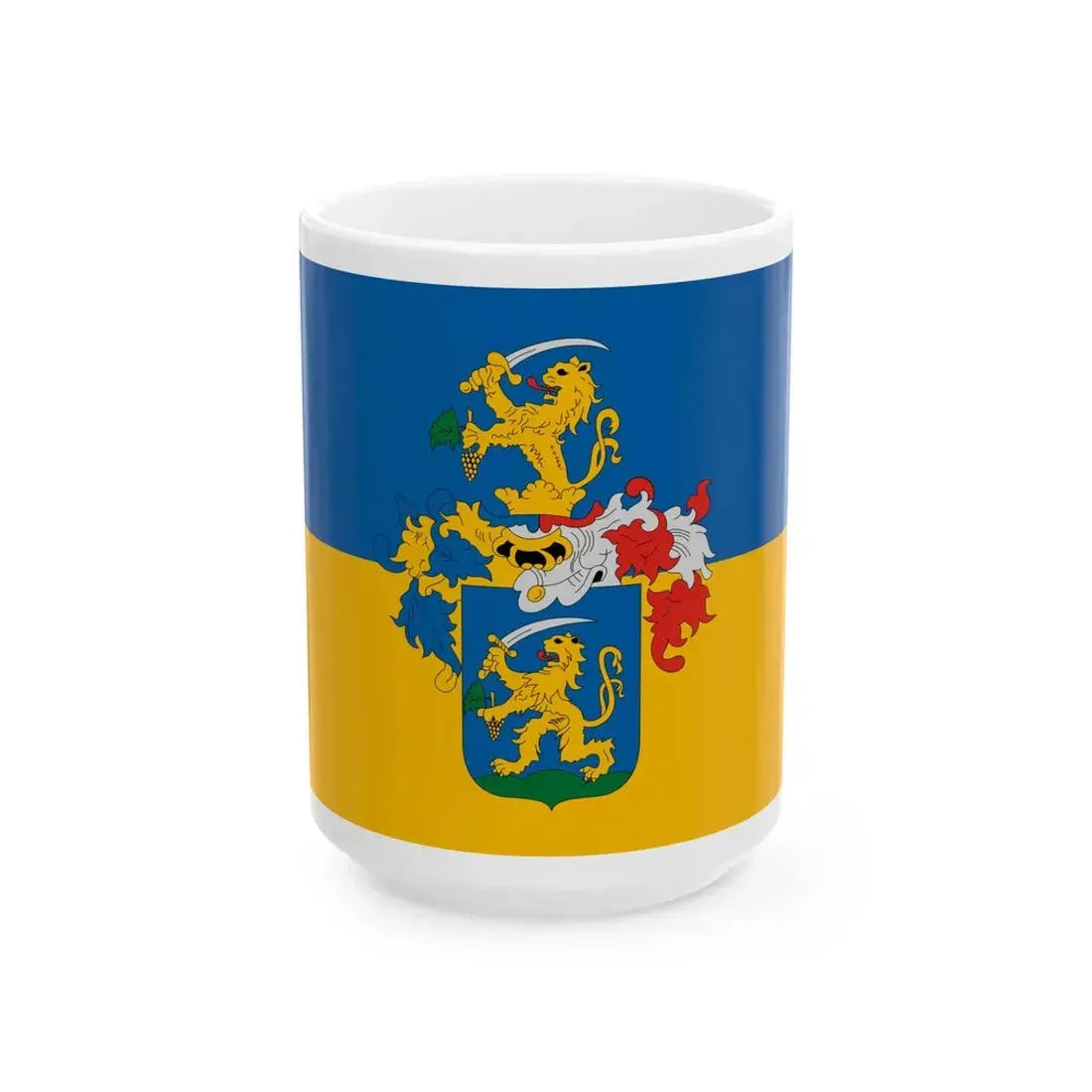 Flag of Meszlen (Hungary) White Coffee Mug 15oz - Go Mug Yourself