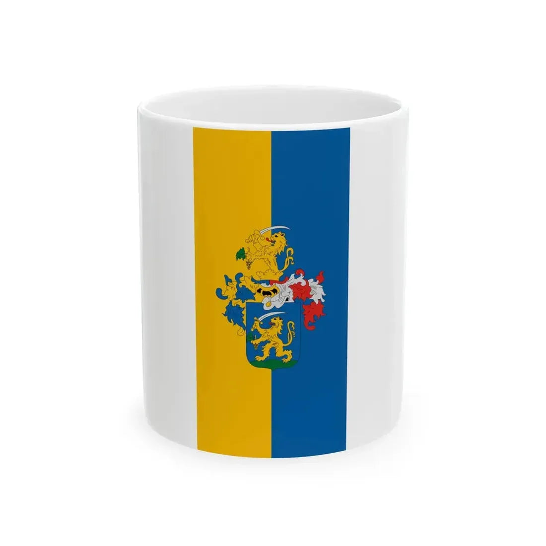 Flag of Meszlen vertical (Hungary) White Coffee Mug 11oz - Go Mug Yourself