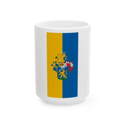 Flag of Meszlen vertical (Hungary) White Coffee Mug 15oz - Go Mug Yourself