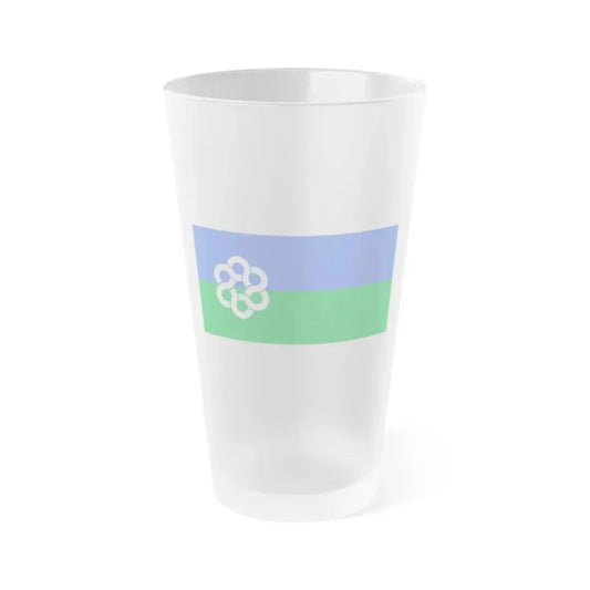 Flag of Metropolitan Toronto Canada - Frosted Pint Glass 16oz 16oz Frosted - Go Mug Yourself