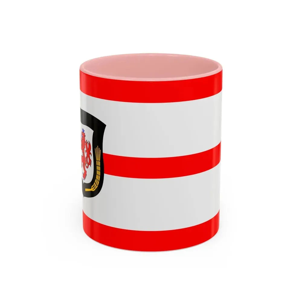 Flag of Mettmann Germany - Accent Coffee Mug 11oz Pink - Go Mug Yourself