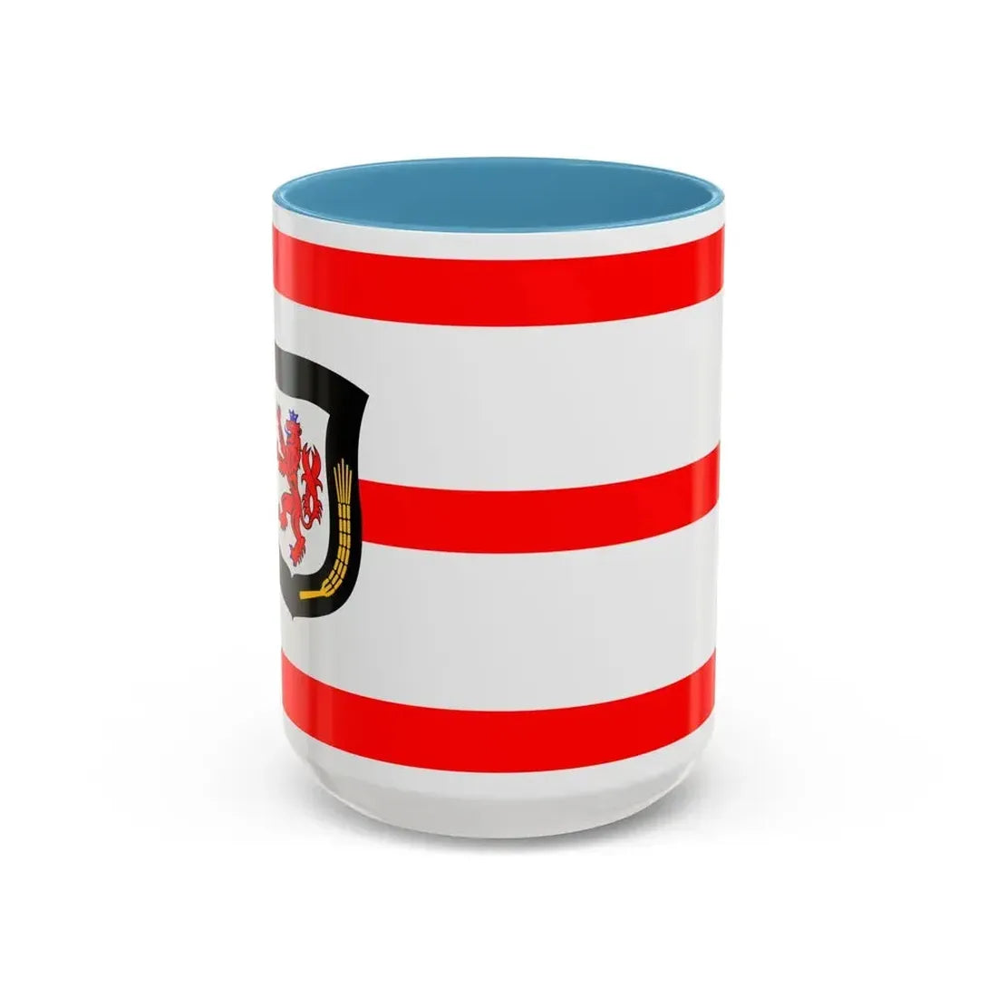 Flag of Mettmann Germany - Accent Coffee Mug 15oz Light Blue - Go Mug Yourself