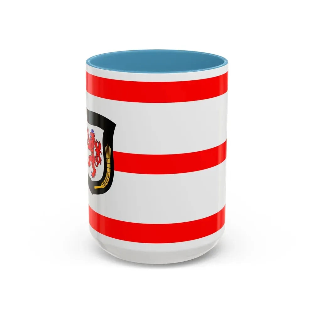 Flag of Mettmann Germany - Accent Coffee Mug 15oz Light Blue - Go Mug Yourself