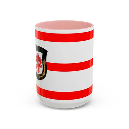 Flag of Mettmann Germany - Accent Coffee Mug 15oz Pink - Go Mug Yourself