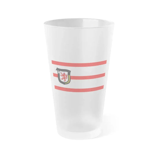 Flag of Mettmann Germany - Frosted Pint Glass 16oz 16oz Frosted - Go Mug Yourself