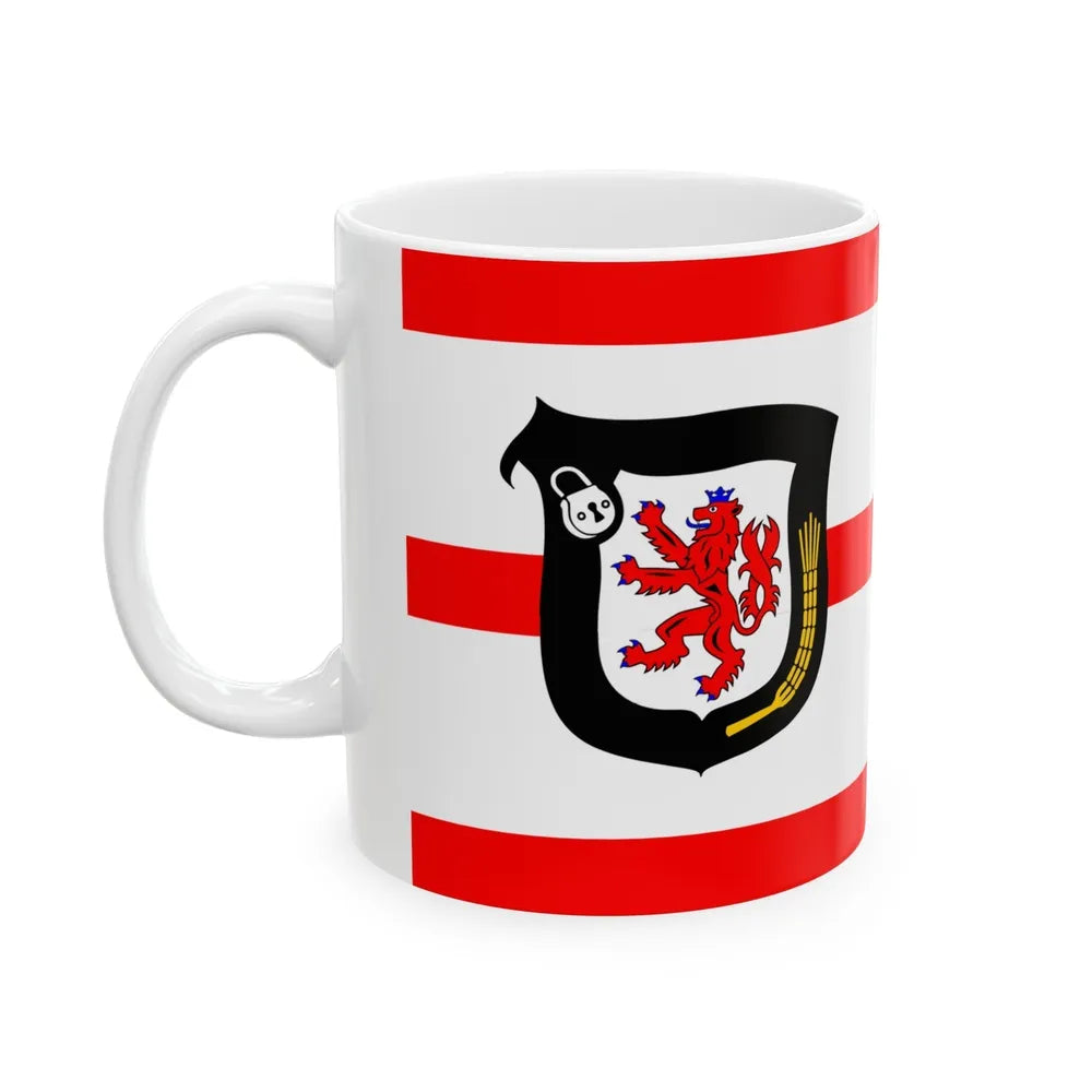 Flag of Mettmann Germany - White Coffee Mug-Go Mug Yourself