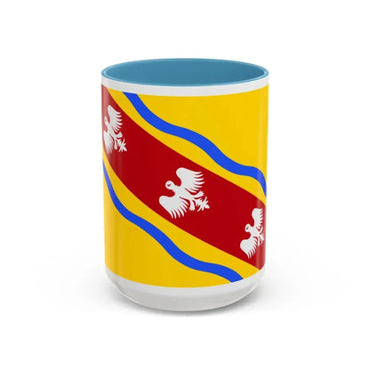 Flag of Meurthe et Moselle France - Accent Coffee Mug 15oz Light Blue - Go Mug Yourself