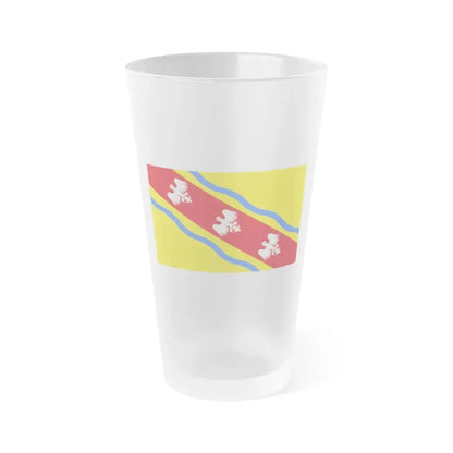 Flag of Meurthe et Moselle France - Frosted Pint Glass 16oz 16oz Frosted - Go Mug Yourself