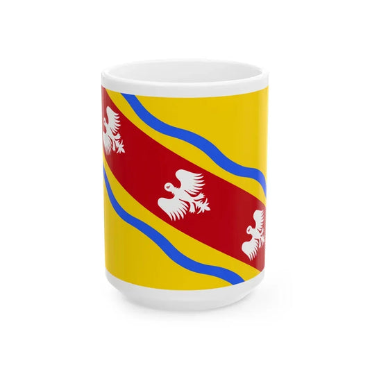 Flag of Meurthe et Moselle France - White Coffee Mug 15oz - Go Mug Yourself