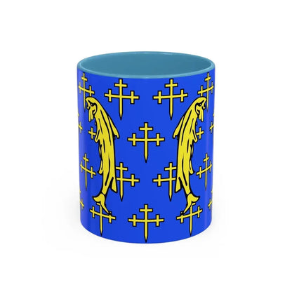 Flag of Meuse France 2 - Accent Coffee Mug 11oz Light Blue - Go Mug Yourself