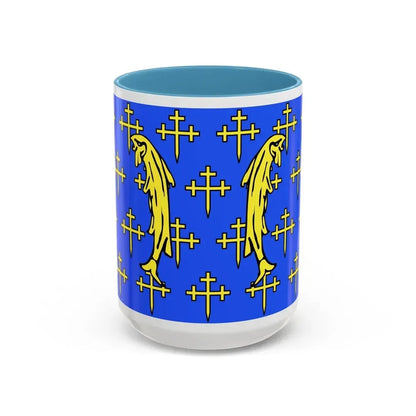 Flag of Meuse France 2 - Accent Coffee Mug 15oz Light Blue - Go Mug Yourself