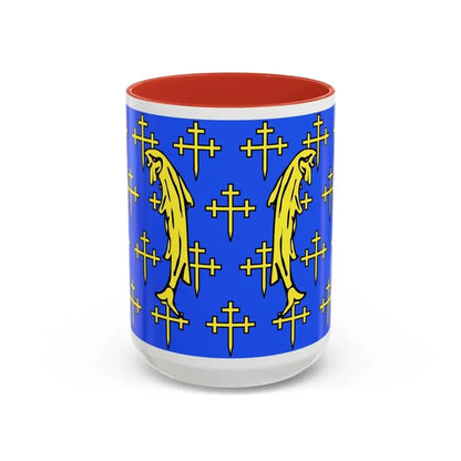 Flag of Meuse France 2 - Accent Coffee Mug 15oz Red - Go Mug Yourself