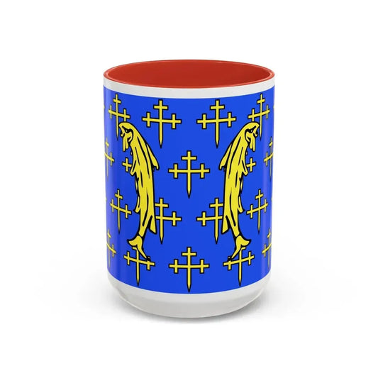 Flag of Meuse France 2 - Accent Coffee Mug 15oz Red - Go Mug Yourself
