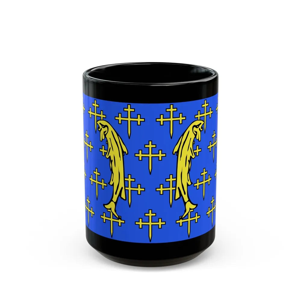 Flag of Meuse France 2 - Black Coffee Mug-15oz-Go Mug Yourself