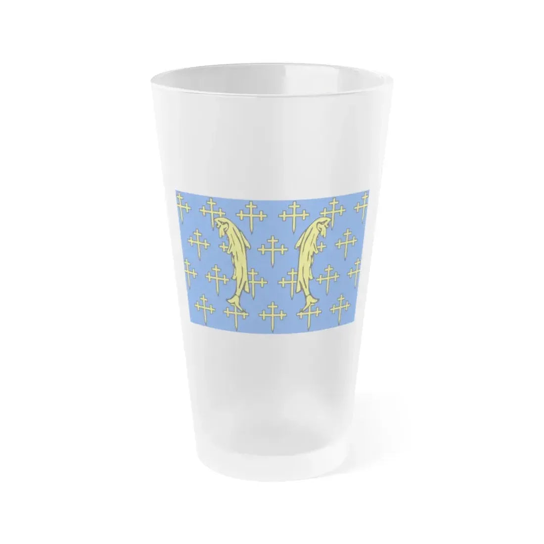 Flag of Meuse France 2 - Frosted Pint Glass 16oz 16oz Frosted - Go Mug Yourself