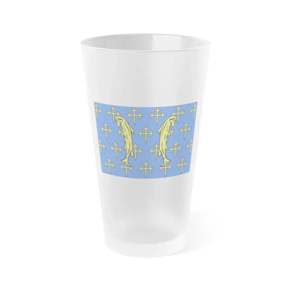 Flag of Meuse France 2 - Frosted Pint Glass 16oz 16oz Frosted - Go Mug Yourself