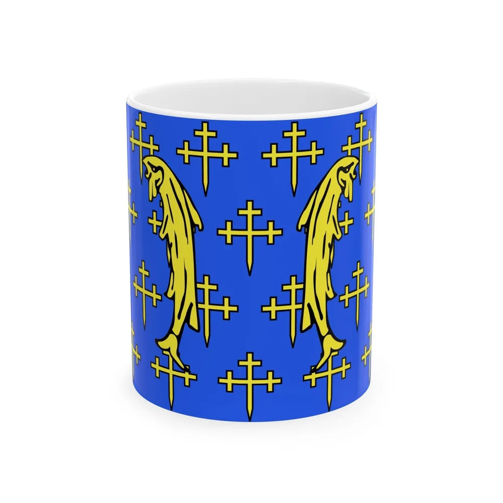 Flag of Meuse France 2 - White Coffee Mug-11oz-Go Mug Yourself