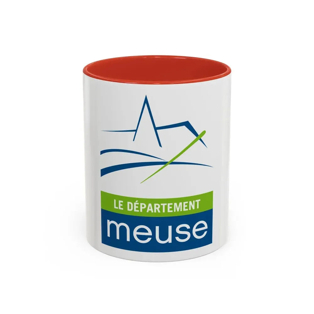 Flag of Meuse France - Accent Coffee Mug 11oz Red - Go Mug Yourself