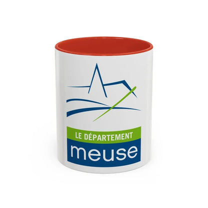 Flag of Meuse France - Accent Coffee Mug 11oz Red - Go Mug Yourself