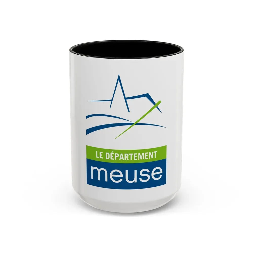 Flag of Meuse France - Accent Coffee Mug 15oz Black - Go Mug Yourself