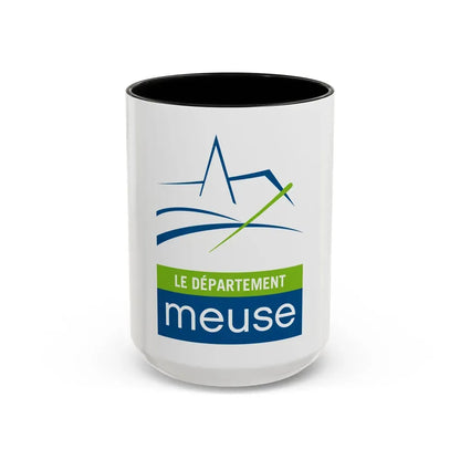 Flag of Meuse France - Accent Coffee Mug 15oz Black - Go Mug Yourself