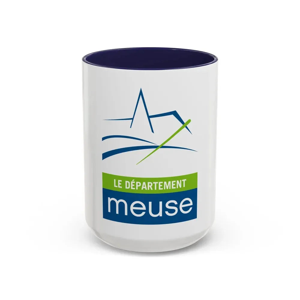 Flag of Meuse France - Accent Coffee Mug 15oz Navy - Go Mug Yourself