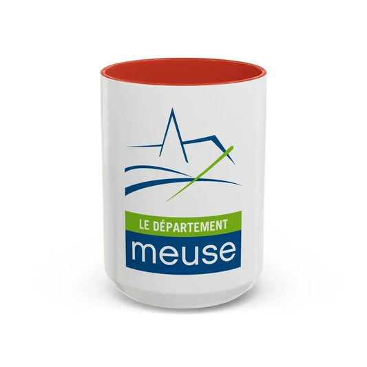 Flag of Meuse France - Accent Coffee Mug 15oz Red - Go Mug Yourself