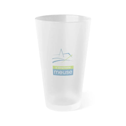 Flag of Meuse France - Frosted Pint Glass 16oz 16oz Frosted - Go Mug Yourself