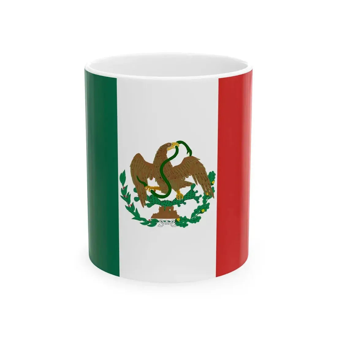 Flag of Mexico 1823-1864 1867-1893 3-2 (Mexico) White Coffee Mug 11oz - Go Mug Yourself