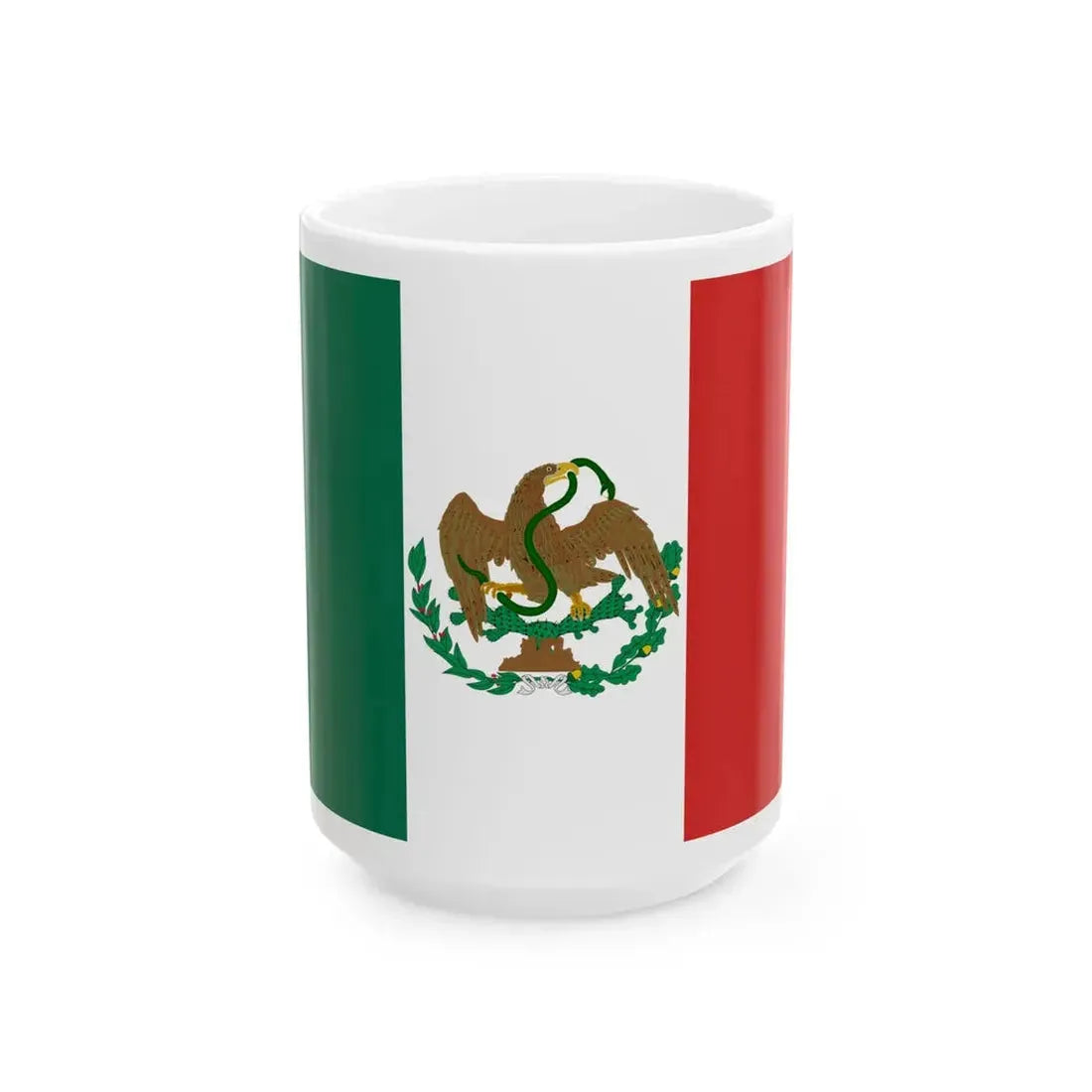 Flag of Mexico 1823-1864 1867-1893 3-2 (Mexico) White Coffee Mug 15oz - Go Mug Yourself