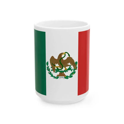 Flag of Mexico 1823-1864 1867-1893 3-2 (Mexico) White Coffee Mug 15oz - Go Mug Yourself
