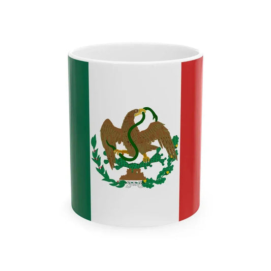 Flag of Mexico 1823-1864 1867-1893 (Mexico) White Coffee Mug 11oz - Go Mug Yourself
