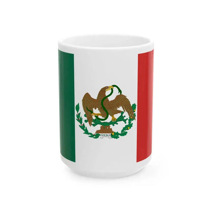 Flag of Mexico 1823-1864 1867-1893 (Mexico) White Coffee Mug 15oz - Go Mug Yourself