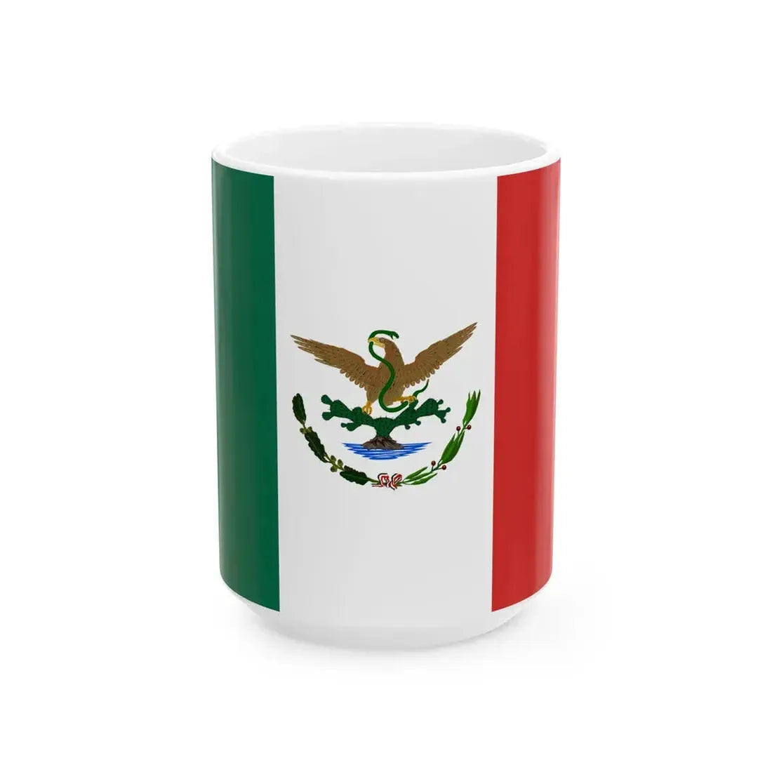 Flag of Mexico 1893-1916 3-2 (Mexico) White Coffee Mug 15oz - Go Mug Yourself