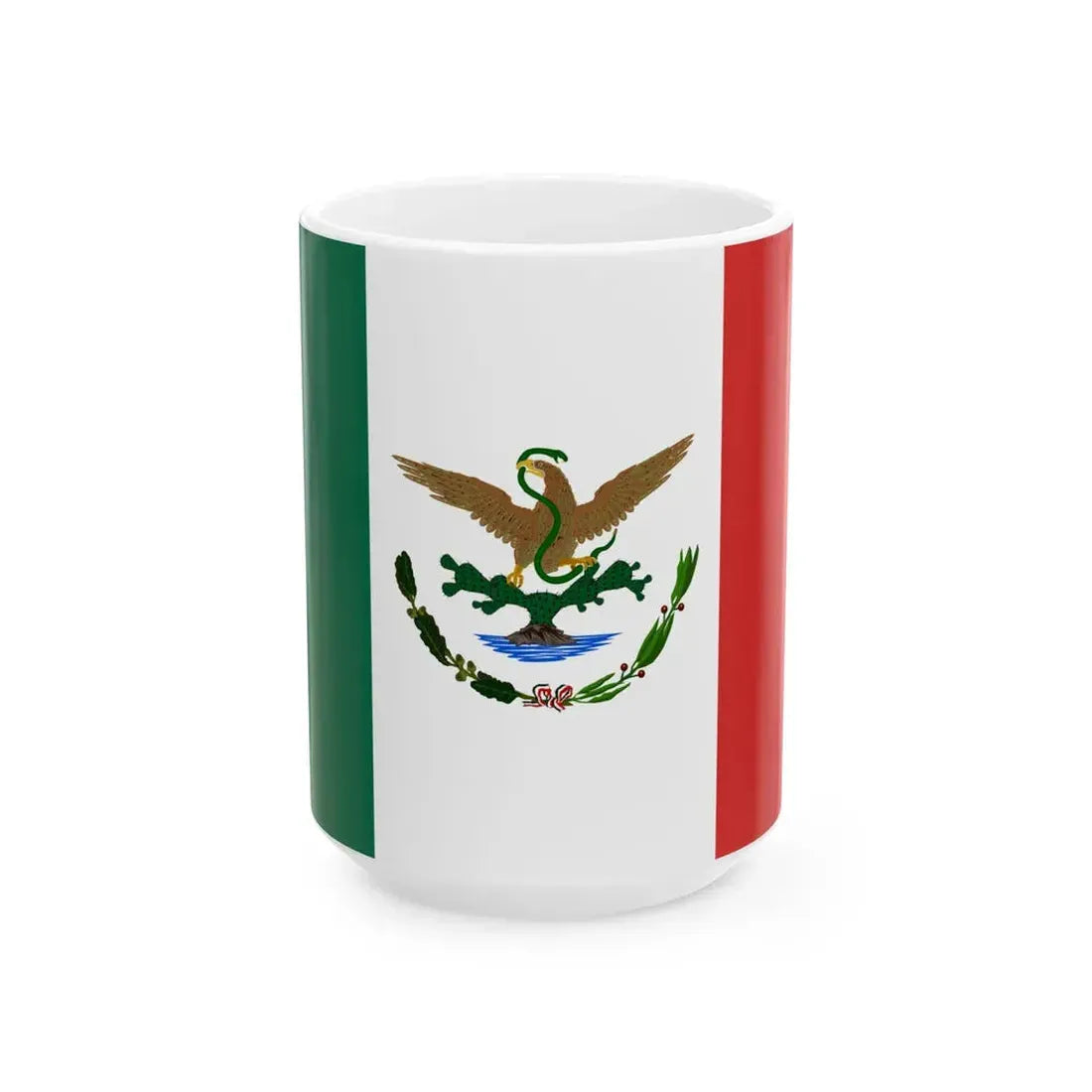 Flag of Mexico 1893-1916 (Mexico) White Coffee Mug 15oz - Go Mug Yourself