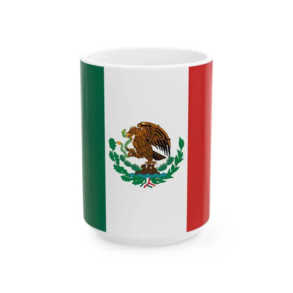 Flag of Mexico 1916-1934 3-2 (Mexico) White Coffee Mug 15oz - Go Mug Yourself