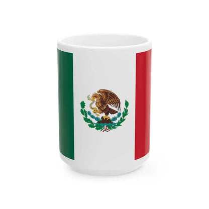 Flag of Mexico 1916-1934 alternative version (Mexico) White Coffee Mug 15oz - Go Mug Yourself